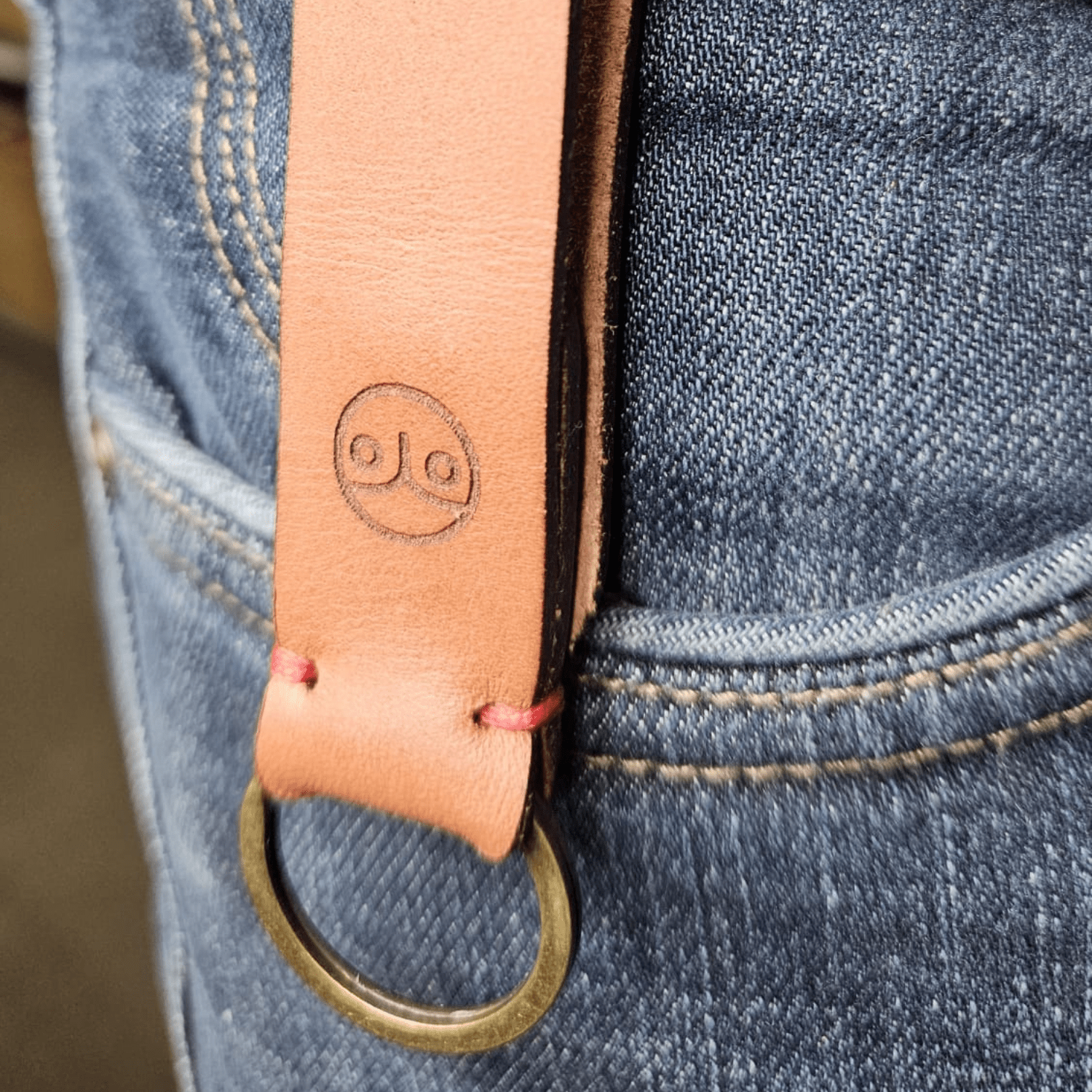 Leather Belt Keychain - Awlma